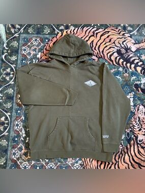 KUIU Hoodie Mens 2XL Green Ultralight Hunting Fleece Pullover Sweatshirt Logo